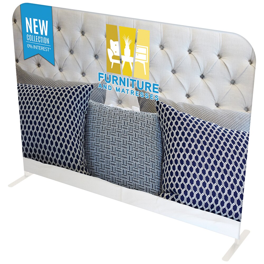 EZ Tube King Headboards — 57 in Single Sided Graphic Package with White Back Fabric